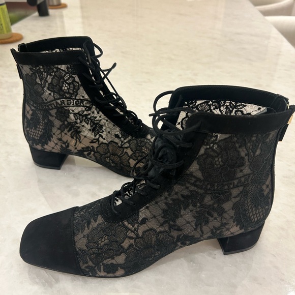 SOLD. Dior black lace boots. Never worn. Brand New. Purchased at Holt Renfrew. - Picture 5 of 8
